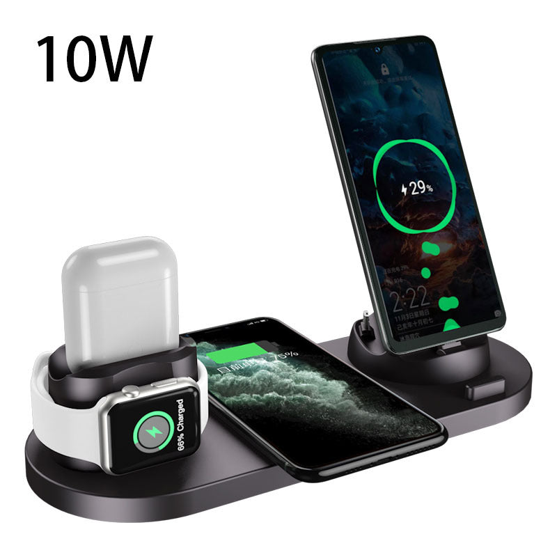 6 in 1 Wireless Charger for iPhone Phone Watch Fast Charging