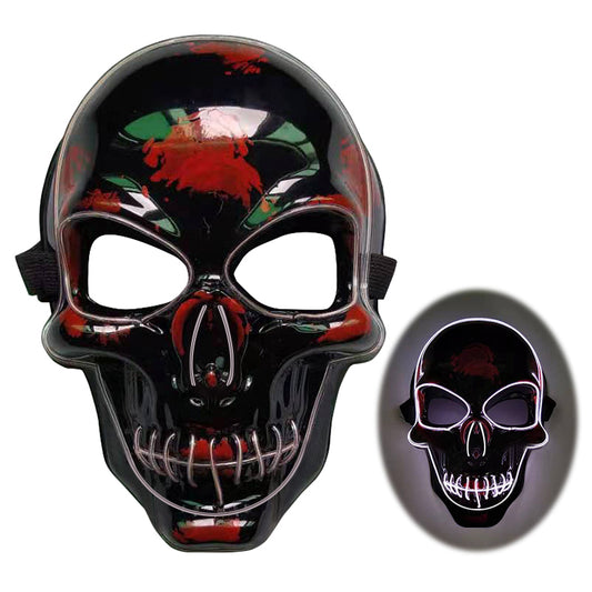Buy Halloween Skeleton Mask LED Glow Scary Costume Party Wear