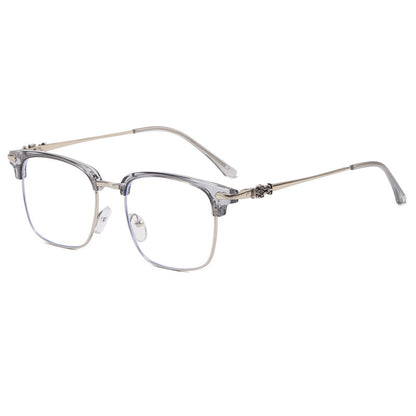 Retro Metal Eyeglasses Frame with Blue Light Protection Style