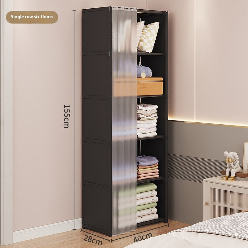 Dust-Proof Wardrobe Small Household Storage Cabinet for Home