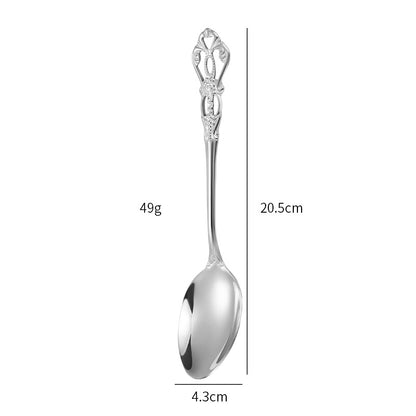Gold Plated Stainless Steel Spoon Western Dinnerware Set