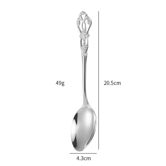 Gold Plated Stainless Steel Spoon Western Dinnerware Set