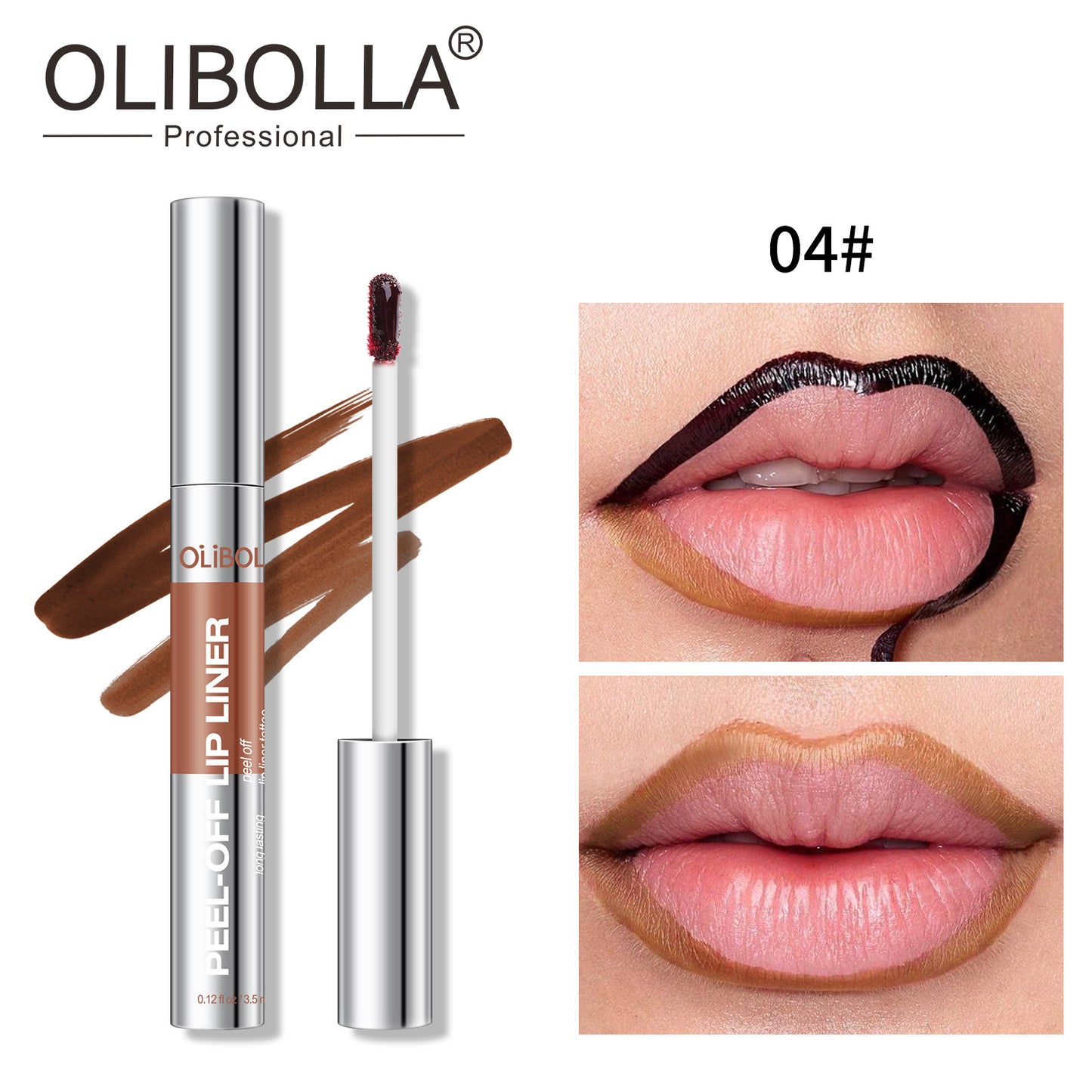 Peel-Off Matte Lip Gloss and Liner Set for Long-Lasting Color