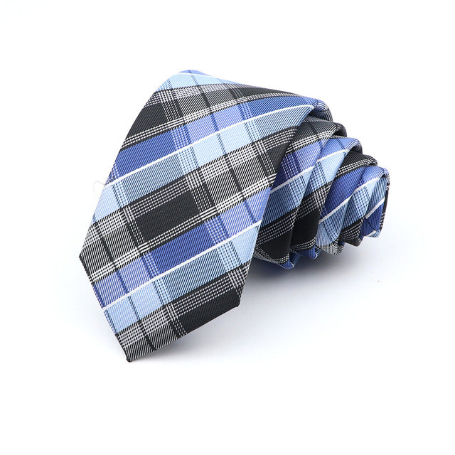 6cm Casual Ties For Men Skinny Tie Fashion Polyester Plaid Global swanky 3