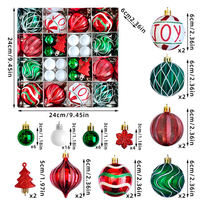 6cm Electroplated Christmas Ornament Ball with Hand-Painted Designs