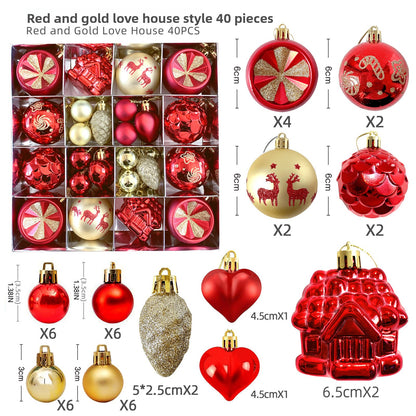 6cm Electroplated Christmas Ornament Ball with Hand-Painted Designs