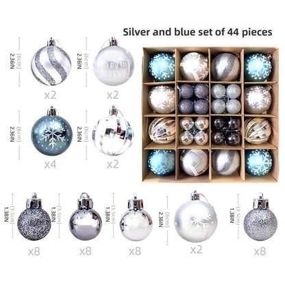 6cm Electroplated Christmas Ornament Ball with Hand-Painted Designs