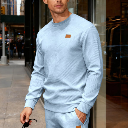 Relaxed-Fit Crew-Neck Sweatshirt – Textured Weave for Comfort