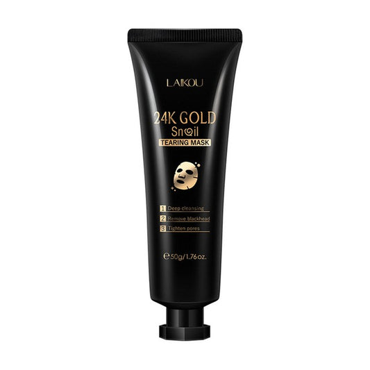 Gold Foil Snail Tear-Off Mask for Deep Hydrating Skin Care