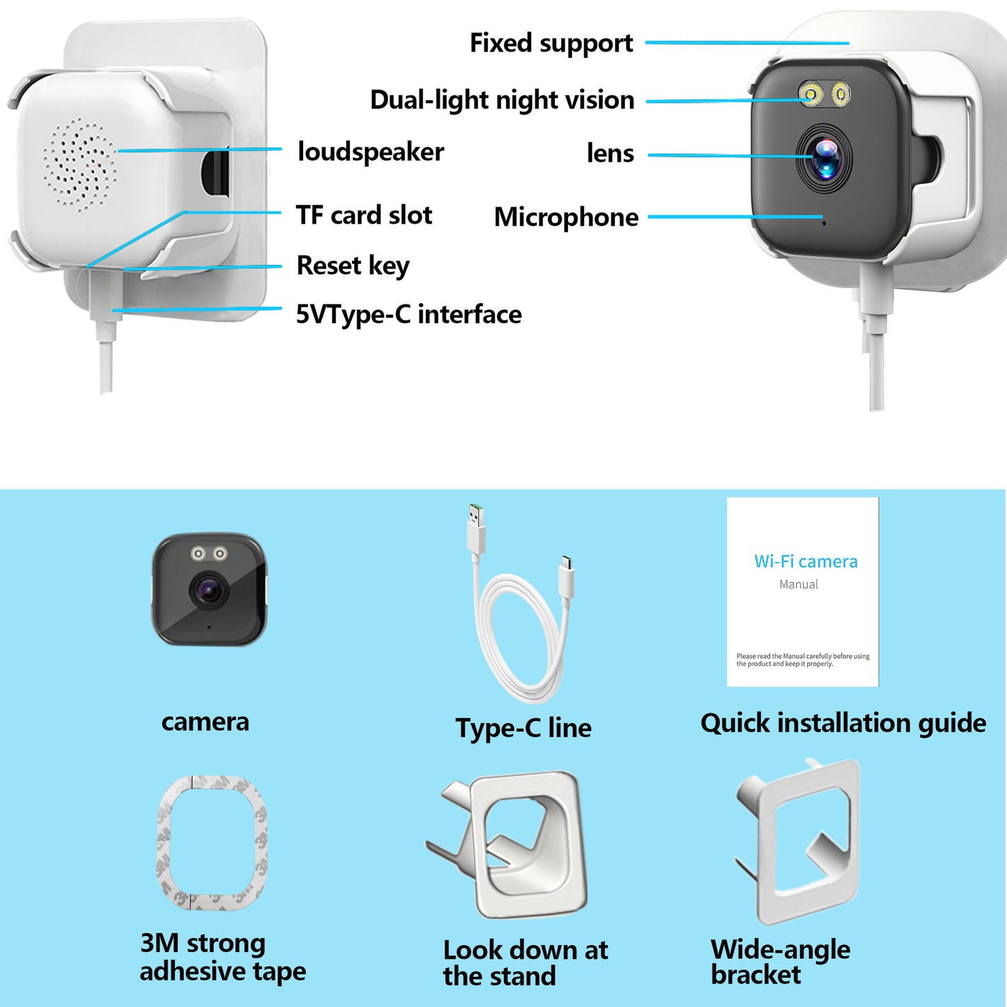 Smart Home WiFi Security Camera for Home Safety Monitoring