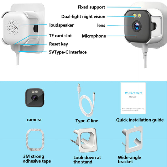Smart Home WiFi Security Camera for Home Safety Monitoring