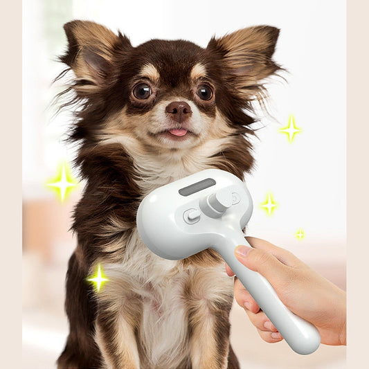 Self-Cleaning Pet Hair Brush – Dematting Grooming with Mist