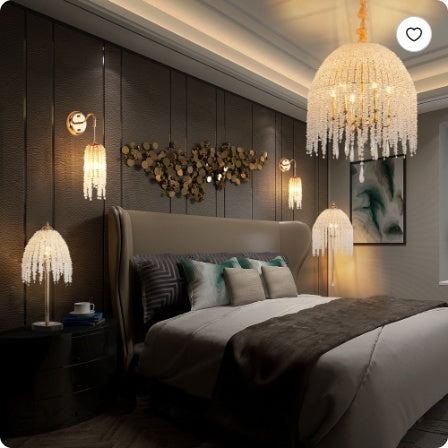 Cascading Crystal Floor Lamp Vintage Design with Marble Base