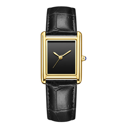 Buy Couple Leather Watch Strap Simple Square Waterproof