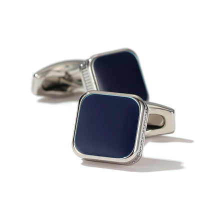 Men’s Fashion Square Drop Oil Cufflinks Available in 4 Colors