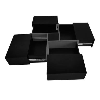Unique Design Coffee Table – 4 Hidden Storage Compartments