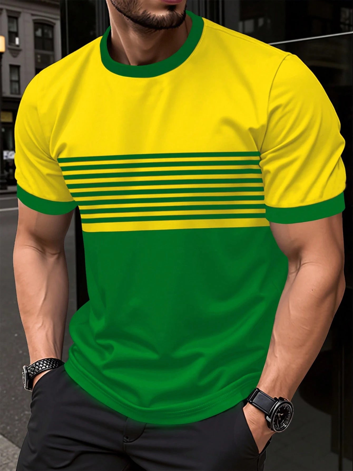 Buy Men’s Crew Neck Casual Shirt – Minimalist Short Sleeve
