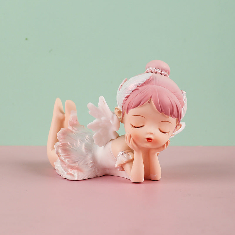Ballerina Girl Cake Decoration Elegant Home Decor Piece
