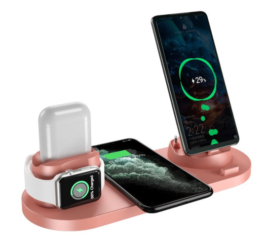6 in 1 Wireless Charger for iPhone Phone Watch Fast Charging