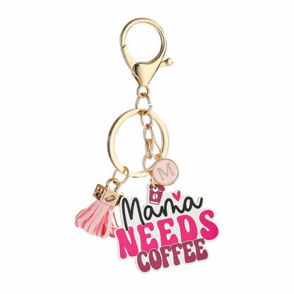 Mothers Day Letter Tassel Keychain Pendant Mom Gift Idea