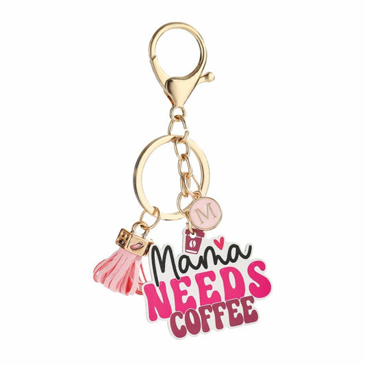 Mothers Day Letter Tassel Keychain Pendant Mom Gift Idea