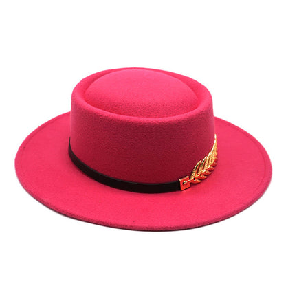 Retro AutumnWinter Wide-Brimmed Wool Jazz Hat for Winter