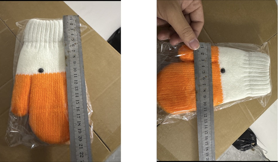 Buy Unisex Knitted Wool Mittens Cold-Proof Warm Winter Gloves