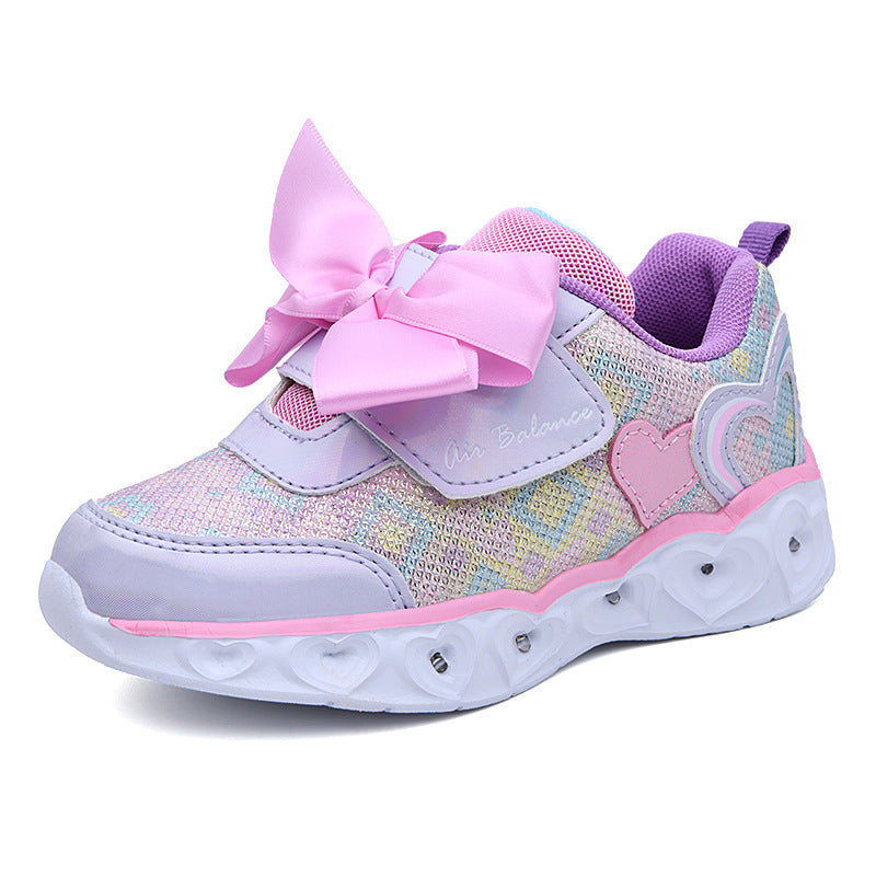 Girls’ Colorful Luminous Shoes