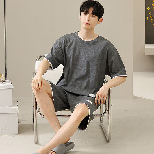 Men’s Soft Short-Sleeve Plus Size Pajamas Suit Comfortable Fit