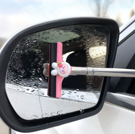 Car Rearview Mirror Wiper Rain Cleaning Tool Portable.