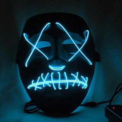 Halloween LED Glowing Full Face Mask for Party and Costume