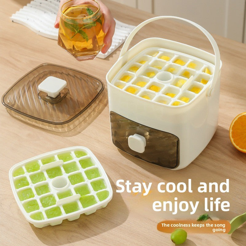 Portable Press-Type Ice Cube Tray Mold