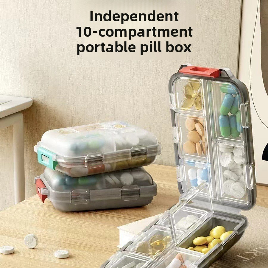 Portable Double Layer Pill Organizer Box for Daily Storage