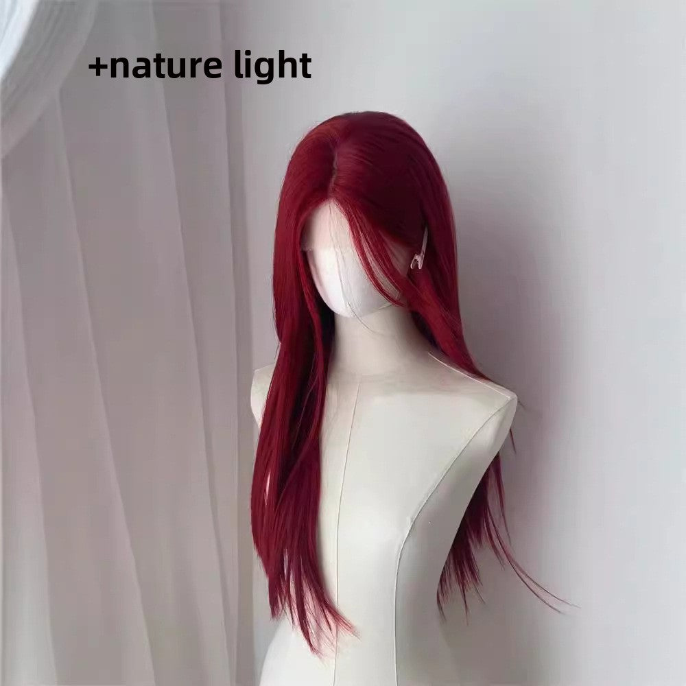 70cm long straight hair, a scumbag girl in sea King Red
