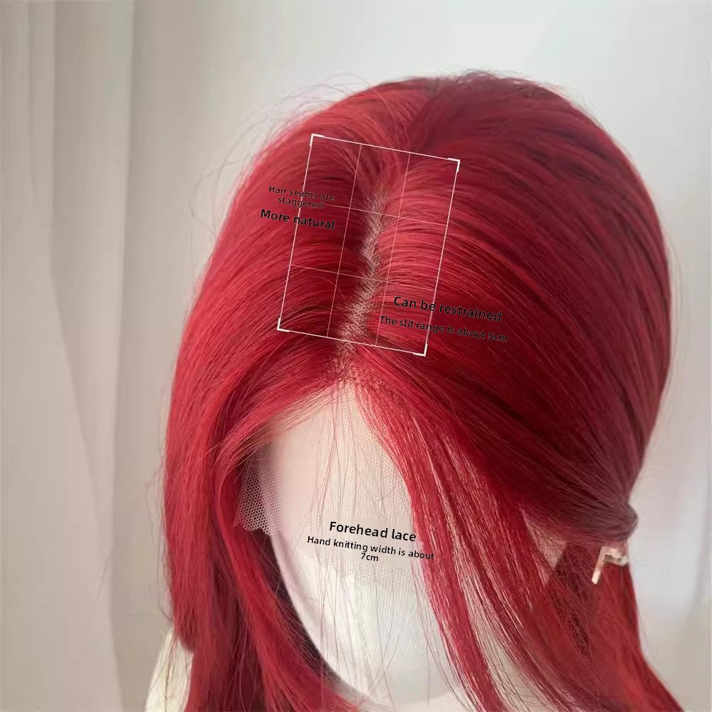 70cm long straight hair, a scumbag girl in sea King Red