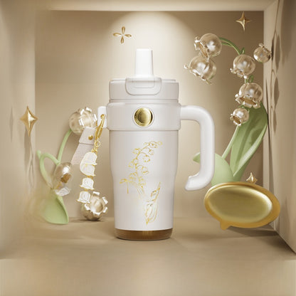 Straw Tumbler Large Capacity Ceramic Cup
