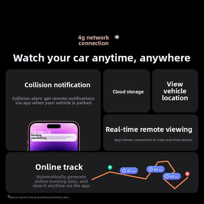 70Mai A810 Pro Dash Cam 4K Night Vision Front Rear Recording