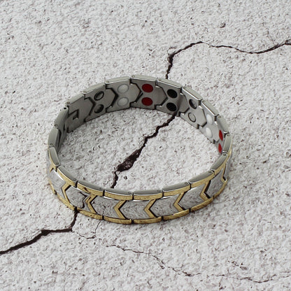Gold Double Row Magnet Bracelet Durable and Stylish Jewelry