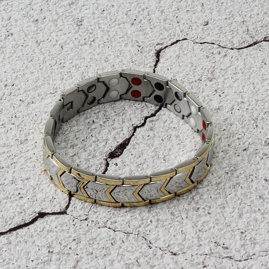 Gold Double Row Magnet Bracelet Durable and Stylish Jewelry