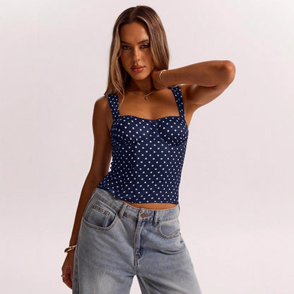 Buy Polka-Dot Printed Underwire Camisole For Parties And Dates