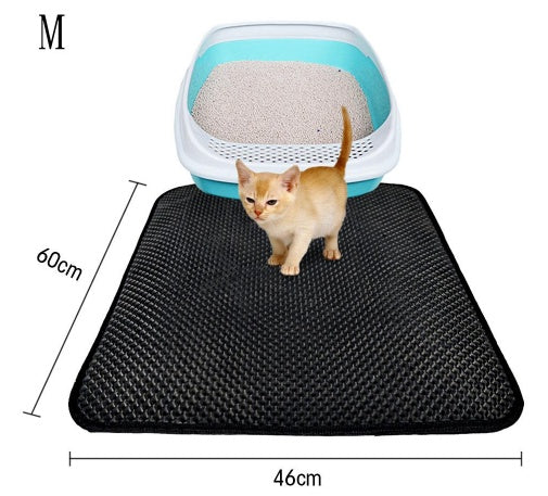 Buy Double Layer Cat Litter Mat With Honeycomb Trapping Design