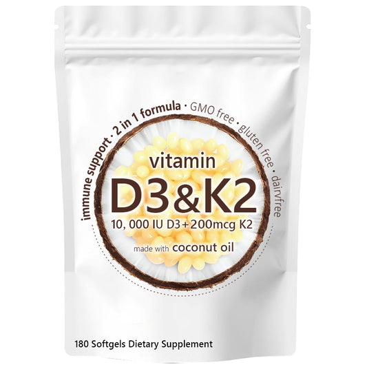 K2 Vitamin Soft Capsules – 180 Tablets for Bone & Heart Care