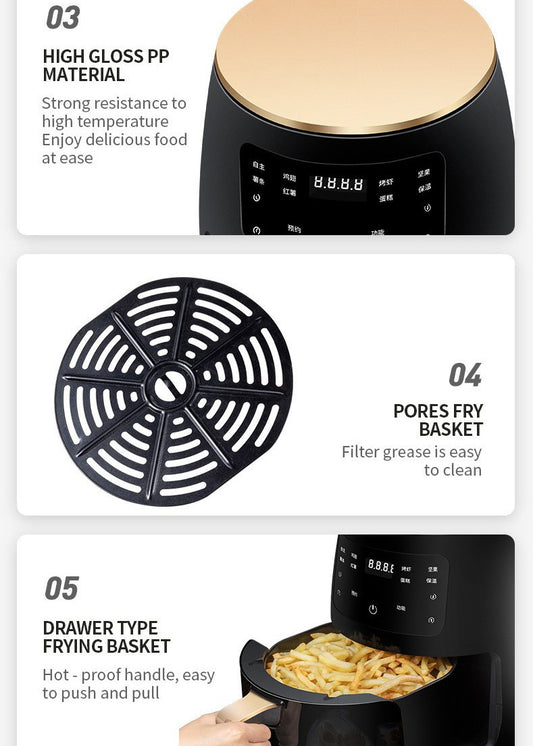 Air Fryer Smart Touch Home Electric Fryer for Healthy Cooking