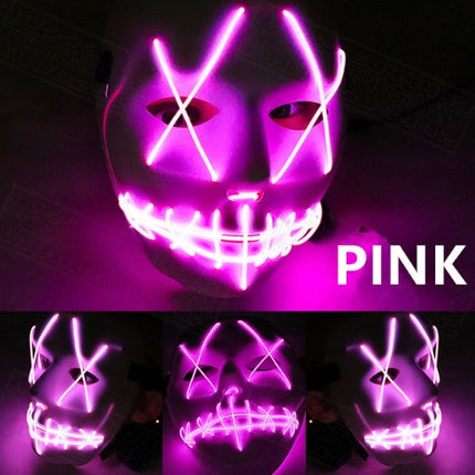 Halloween LED Glowing Full Face Mask for Party and Costume