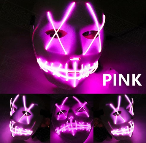 Halloween LED Glowing Full Face Mask for Party and Costume