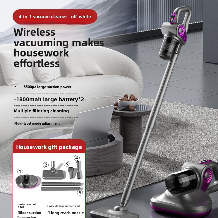 Wireless Handheld Vacuum Cleaner With Mite Removal Daily Use