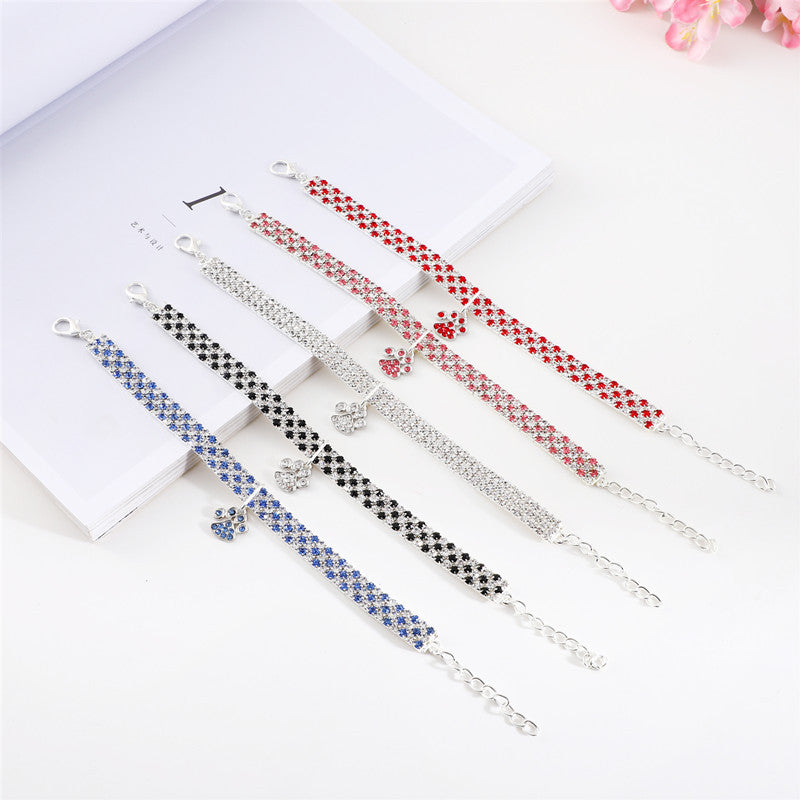 Diamond Pet Collar – Elastic Bling Necklace for Cats & Dogs