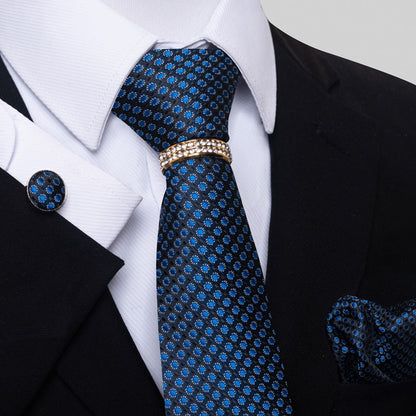 Multi Colored Striped Floral Mens Tie for Formal Party Wear