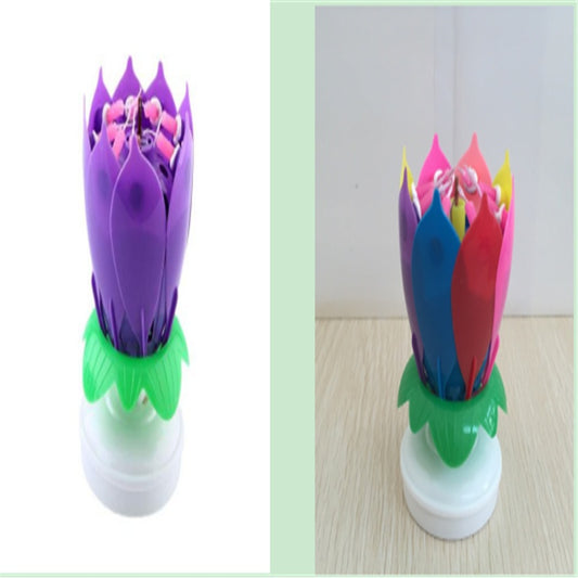 Buy First Musical Lotus Candle Colorful Birthday Cake Decor