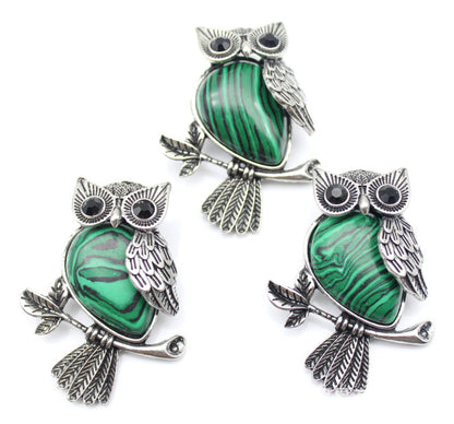 Buy DIY Alloy Owl Brooch with Crystals Stylish Pin Online